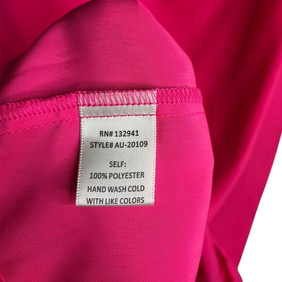 ASTR The Label Mini Dress Womens Size Petite Hot Pink Off Shoulder Tie Strap - Picture 9 of 10